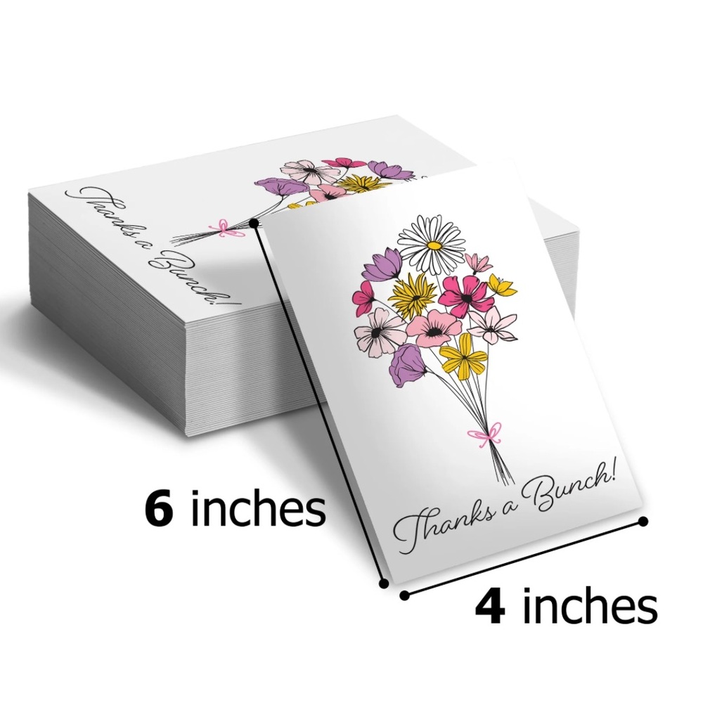 2 SETS LEFT💐25 Thank you cards Premium Cardstock - 4 x 6 inch